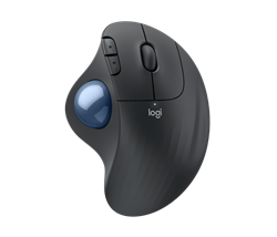 Logitech® ERGO M575S Wireless Trackball - GRAPHITE+BLUE BALL