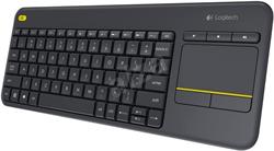 Logitech® K400 Plus Wireless Touch Keyboard Black, otvorene, pouzivane