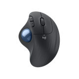 Logitech® M575S ERGO Wireless Trackball - GRAPHITE+BLUE BALL