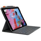 Logitech® Slim Folio for iPad (7th, 8th and 9th generation) - GRAPHITE - UK - INTNL