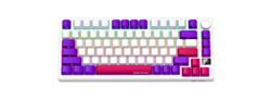 Lorgar KBP7075, Pro bezdrôtová mechanická herná klávesnica, Wireless 2.4 GHz/ BT 5.0, 75% veľk., Displ.,US layout, biela