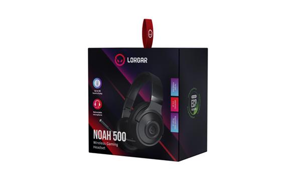 Lorgar Noah 500, Bluetooth herný headset, 58 hod výdrž, nízka latencia, redukcia ruchu