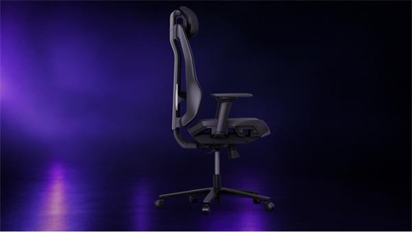 Lorgar PRO CHA51 ergonomická herná stolička, 4D podrúčky, bedrová opora, nastaviteľná opierka hlavy, čierno fialová