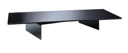 Meliconi ROTOBRIDGE ELITE L 75x35cm Rectang. steel & tinted glass rot. stand for screens up to 70kg
