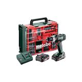 Metabo BS 18 L SET Mobilná dielňa 74-dielna. Aku vŕtací skrutkovač, 18V 2x2Ah LiPower, Nabíjačka SC 30, Plastový kufrík