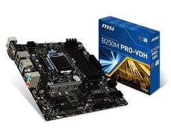 MSI B250M PRO-VDH/Socket 1151/DDR4/USB3.1/DSUB/DVI-D/HDMI/8111H/mATX