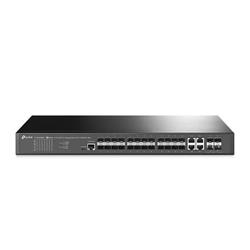 Omada 24-Port SFP L2+ Managed Switch with 4 10GE SFP+ Slots PORT: 20× Gigabit SFP Ports, 4× Gigabit SFP/RJ45 Combo Port