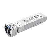 Omada 25GBase-LR SFP28 LC Transceiver SPEC: Dual Rate 25.78 Gbps and 10.31 Gbps, 1310 nm SMF (Single-mode fiber), Duple