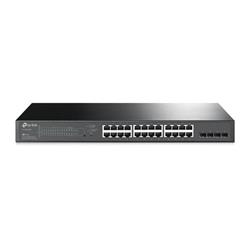 Omada 28-Port PoE+ Gigabit Smart Switch with 4 SFP Slots PORT: 24× Gigabit PoE+ Ports, 4× Gigabit SFP Slots SPEC: 802.
