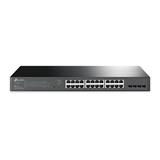 Omada 28-Port PoE+ Gigabit Smart Switch with 4 SFP Slots PORT: 24× Gigabit PoE+ Ports, 4× Gigabit SFP Slots SPEC: 802.