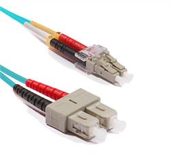 Optický duplex kabel 50/125 OM3, LC/SC, 1m