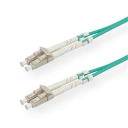 Optický kábel LC-LC, 20m Duplex MM OM3(50/125µm), 2.8mm, tyrkysový