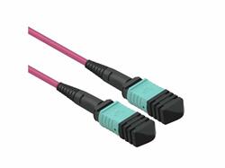 Optický kábel MPO-MPO,type B, 5m Duplex OM4(50/125µm), LSOH, 4.5mm, Trunk,