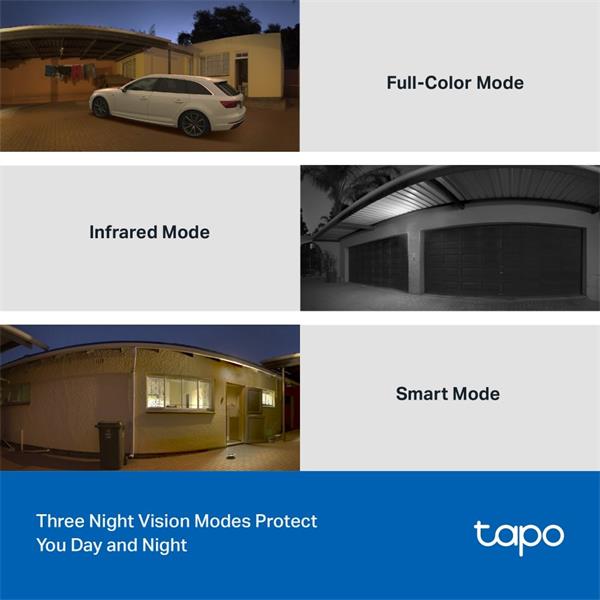 Outdoor Pan/Tilt Security Wi-Fi Camera SPEC: 2K (2304x1296), 2.4 GHz, Horizontal 360o FEATURE: Pan/Tilt, Color Night Vis