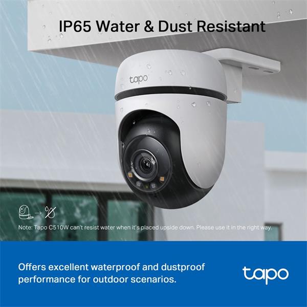 Outdoor Pan/Tilt Security Wi-Fi Camera SPEC: 2K (2304x1296), 2.4 GHz, Horizontal 360o FEATURE: Pan/Tilt, Color Night Vis