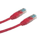 patch kábel Cat5E, UTP, 0,5m, červený