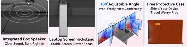 Prenosný monitor Blackview DCM8Pro Dual Screen 15.3", 1920x1200 16:9 LCD 60Hz IPS 178 USB-C 3.1x3, sivo čierny