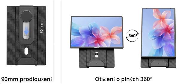 Prenosný monitor Blackview Table 9, 16", IPS FHD 1920x1200 16:9 LCD 60Hz 178 USB-C 3.1x2, čierny