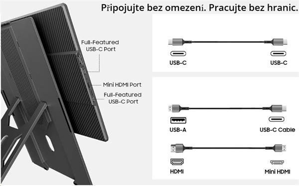Prenosný monitor Blackview Table 9, 16", IPS FHD 1920x1200 16:9 LCD 60Hz 178 USB-C 3.1x2, čierny