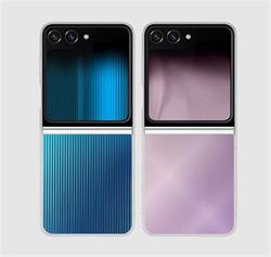 Samsung dizajnový kryt FlipSuit pre Z Flip5 , priehľadny - vymenitelný modro/ružový