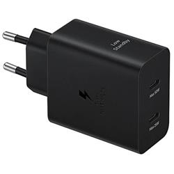 Samsung dualn acestovná nabíjačka 50W + USB-C/USB-C kabel 5A 1.8m Super Fast, čierny
