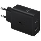 Samsung duálna acestovná nabíjačka 50W + USB-C/USB-C kabel 5A 1.8m Super Fast, čierny