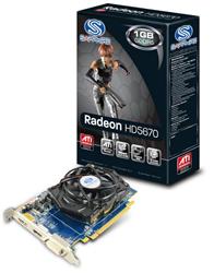 Sapphire ATI Radeon HD5670 1 GB/128-bit GDDR5, DVI, HDMI, DP