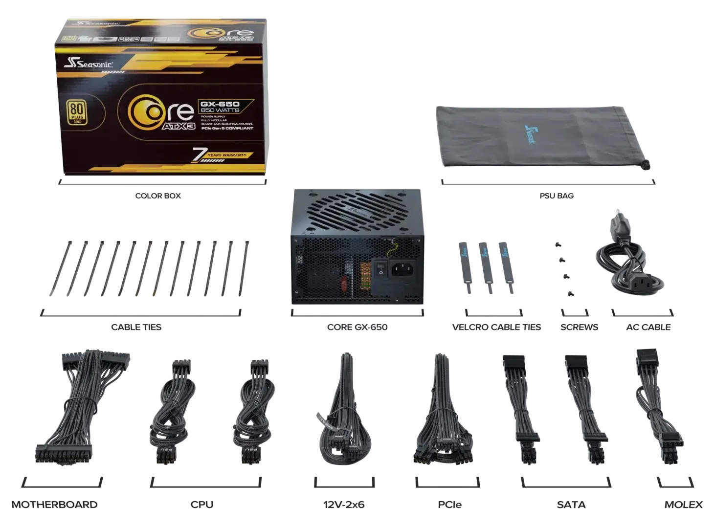 Seasonic Core GX-650 Gold ATX 3.1, modular