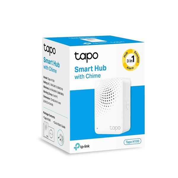 Smart IoT Hub with Chime SPEC: 2.4 GHz Wi-Fi Networking, 868 MHz for Devices, 100-240 V~, 50/60 Hz, Plug-in FEATURE: Rem