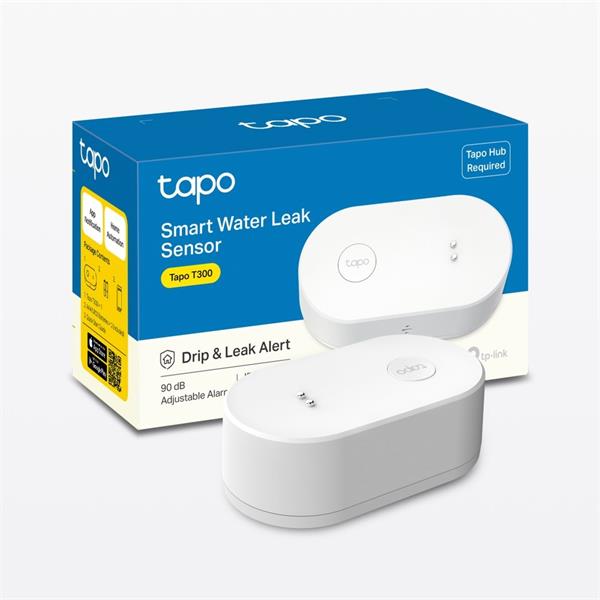 Smart Water Leak Sensor SPEC: 868 MHz, 2 x AAA Battery FEATURE: Tapo Hub Required, Dripping and Leaking Detection, 90dB