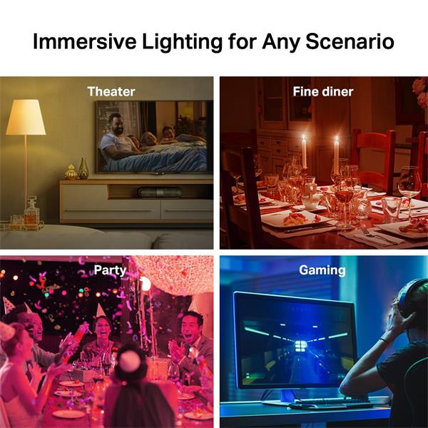 Smart Wi-Fi Light Bulb, Multicolor SPEC: 2.4 GHz, IEEE 802.11b/g/n, E27 Base, 220–240 V, 50/60 Hz, Brightness: W: 806 lm