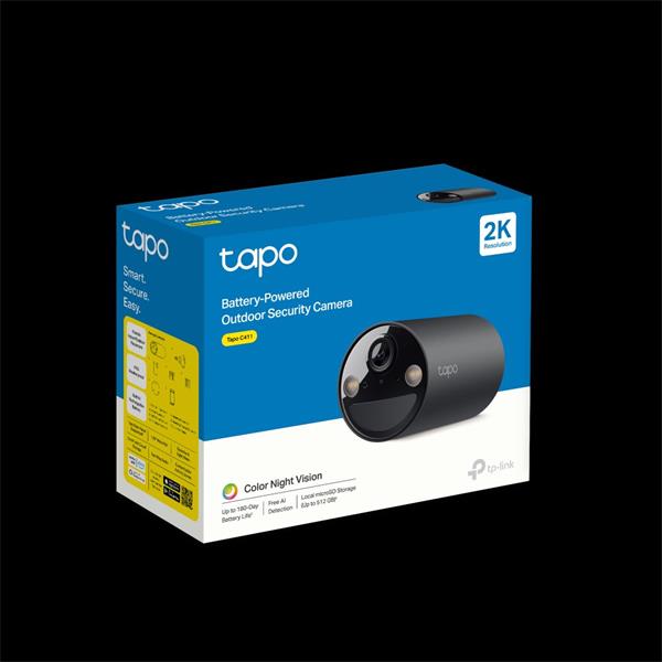 Smart Wire-Free Indoor/Outdoor Security Camera SPEC: 2K (2304x1296), 2.4 GHz, 6400mAh rechargeable lithium-ion battery F
