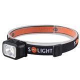 Solight LED čelové nabíjacia svietidlo, 170lm, teplé+studené svetlo, Li-Ion