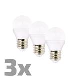 Solight LED žiarovka ECOLUX 3-pack, miniglobe, 6W, E27, 3000K, 450lm, 3ks