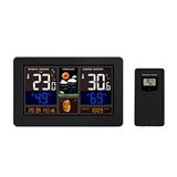Solight Meteostanica, aplikácia Smart Life, extra veľký farebný LCD, teplota, vlhkosť, tlak, USB nabíjanie, čierna