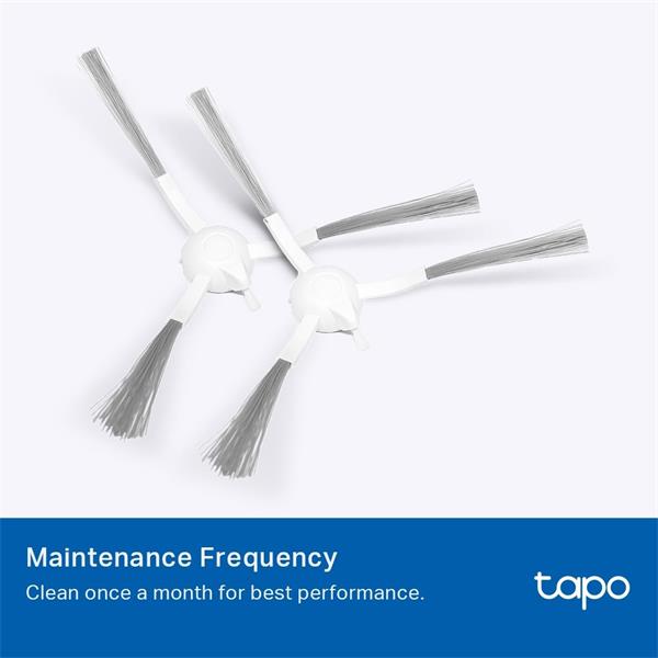 Tapo Robot Vacuum Replacement Kit SPEC: Main Brush ×1, Side Brush ×2, HEPA Filter ×2 Suitable for Tapo RV30 Plus, Tap