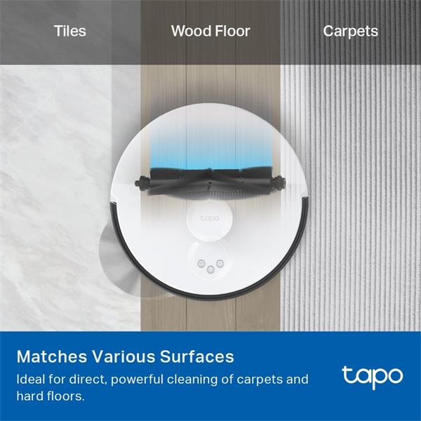 Tapo Robot Vacuum Replacement Kit SPEC: Main Brush ×1, Side Brush ×2, HEPA Filter ×2 Suitable for Tapo RV30 Plus, Tap