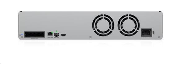 Ubiquiti 2U UniFi Protect NVR with built-in AI event analytics, HDMI output, eight 2.5”/3.5” HDD bays, and support for u