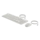 USB klávesnica a myš HP 225 - biela