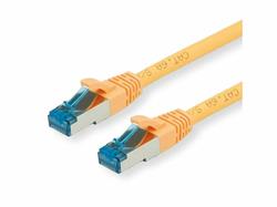 Value Patchkábel LSOH S/FTP Cat6A, žtý 0,15m, Cu