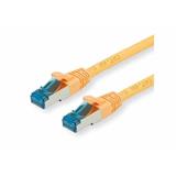 Value Patchkábel LSOH S/FTP Cat6A, žtý 0,15m, Cu