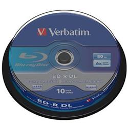 VERBATIM BD-R DL 50GB 6x spindl 10pck/BAL
