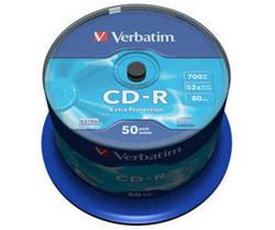 Verbatim - CD-R 700MB 52x 50ks v cake obale