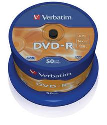 Verbatim - DVD-R 4,7GB 16x 50ks v cake obale