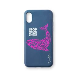 Wilma Whale Eco-case iPhone X & XS, tmavo - modré