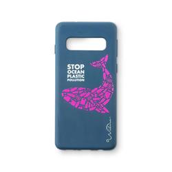 Wilma Whale Eco-case Samsung Galaxy S10, tmavo - modré